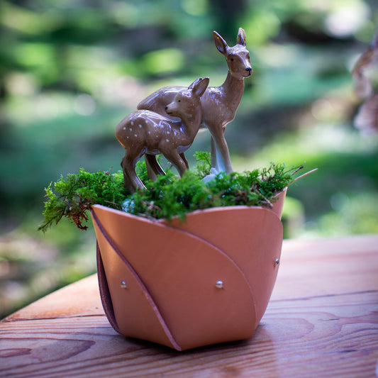 Poppy Natural Leather Basket